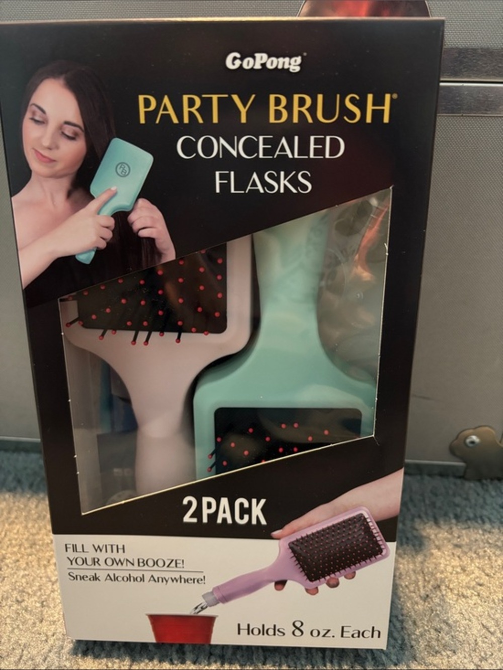 New Party Brush Concealed Flasks 2 Pack